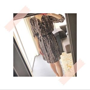 Michael Kors gold button sleeve dress (with belt)